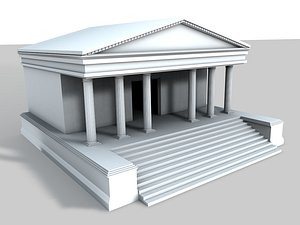 3d ancient temple model