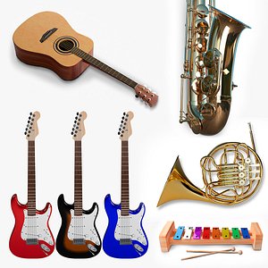 3D model Musical Instruments Collection Package
