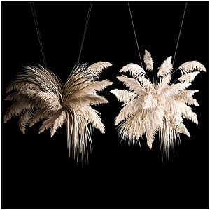 Hanging Bouquet Of Dry Reeds For Decoration 2 model
