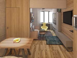 3D living room