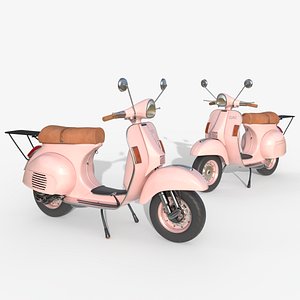 Pink Vintage Scooter - Pastel Classic