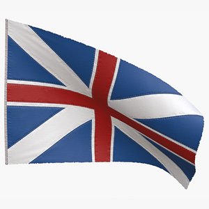 british union jack flag 3D model