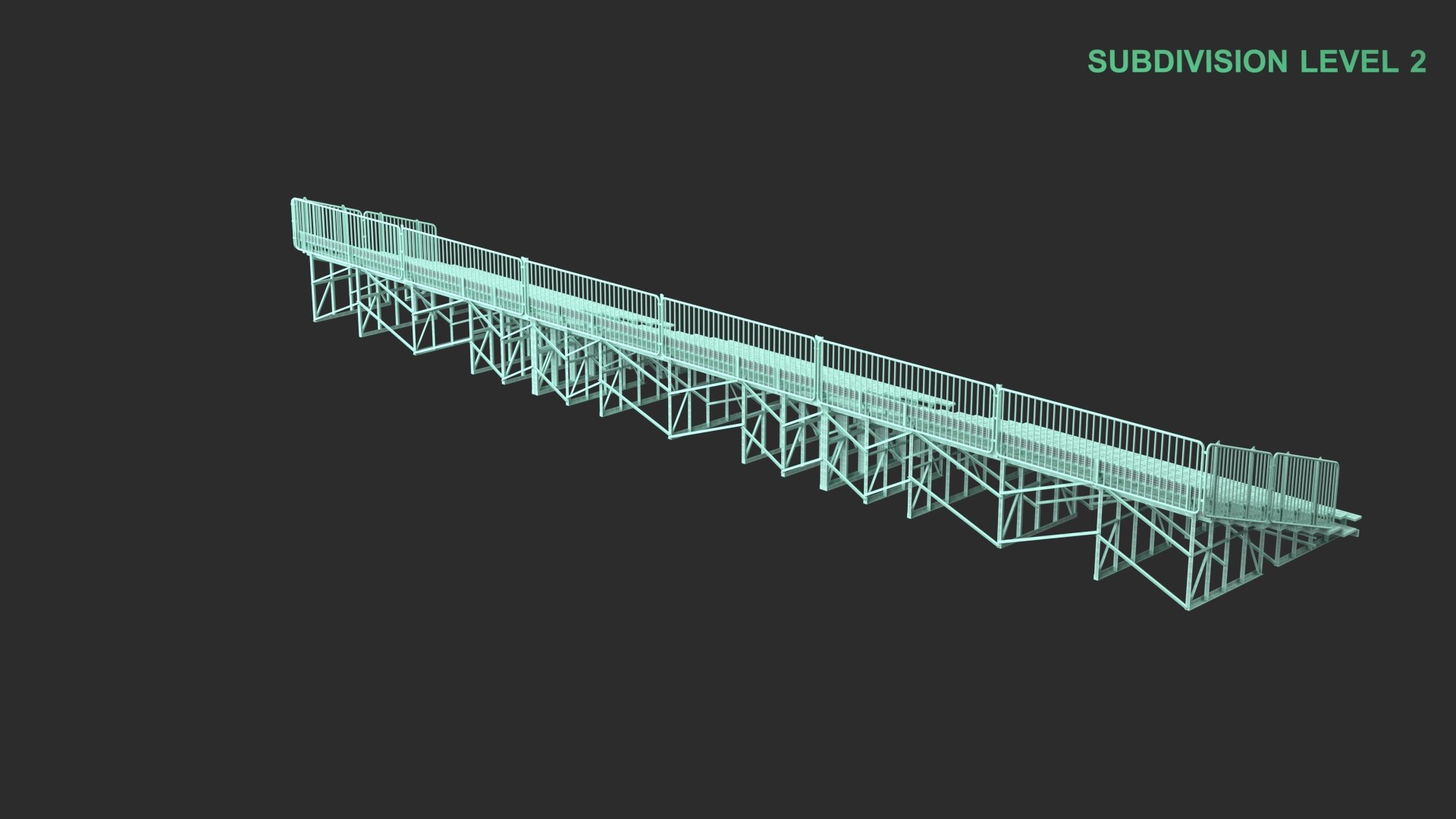 Bleachers 3D model https://p.turbosquid.com/ts-thumb/fW/YeDKQa/8e/wireframe_0003/jpg/1733470585/1920x1080/fit_q87/51c37220ad1a15d0d611d8d4b351da0615d43e3a/wireframe_0003.jpg