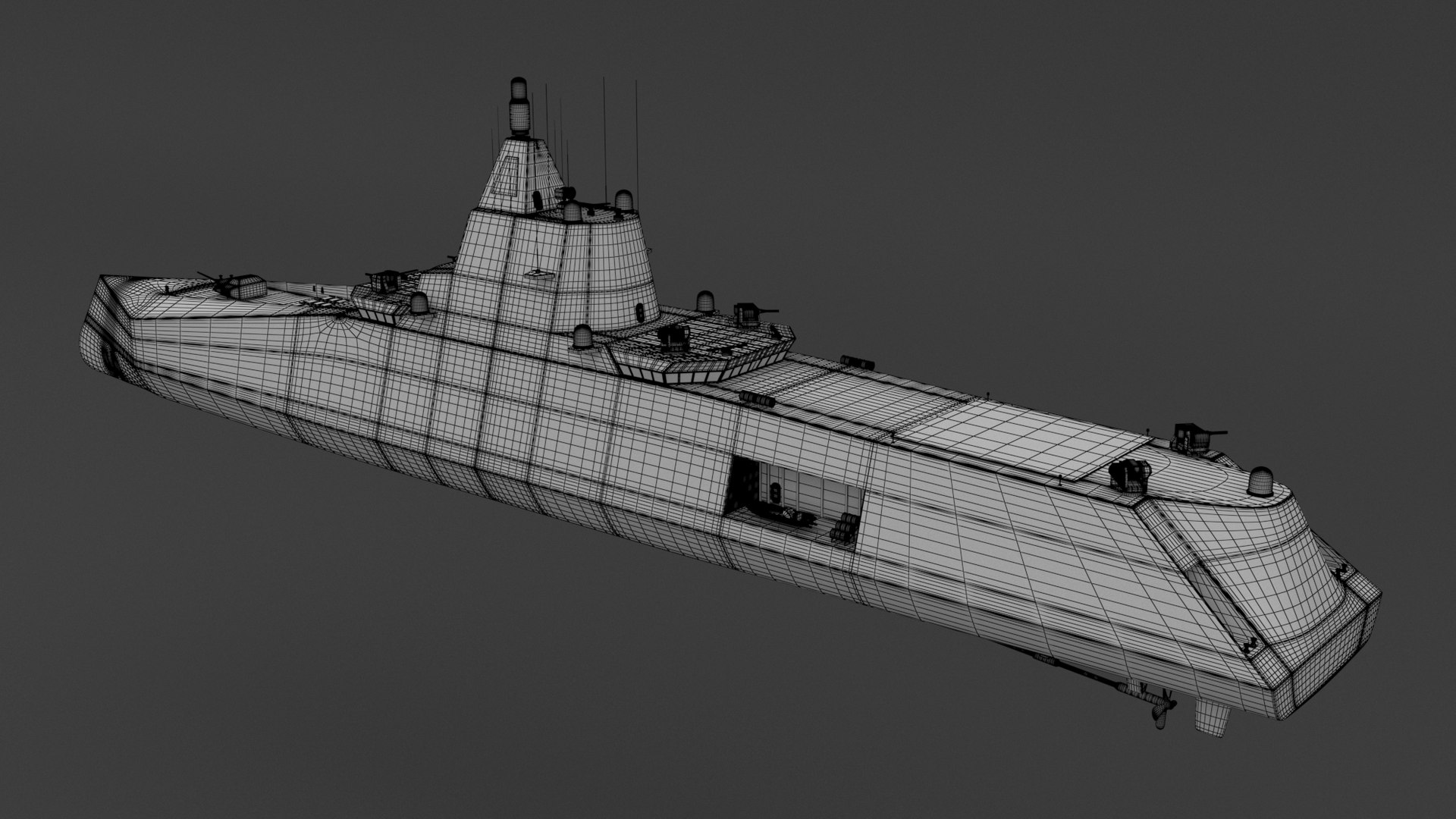 3D Stealth Navy Frigate V2 - TurboSquid 2203172