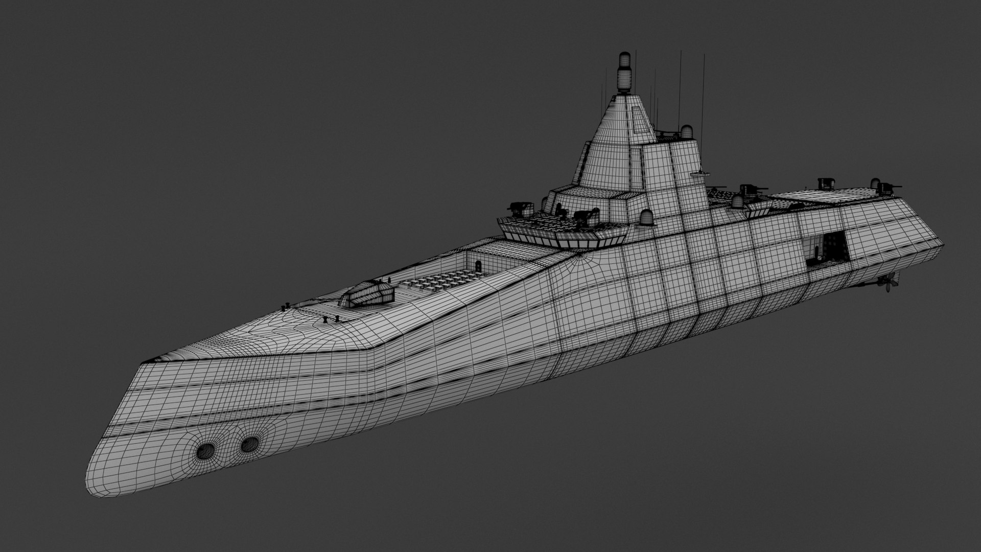 3D Stealth Navy Frigate V2 - TurboSquid 2203172