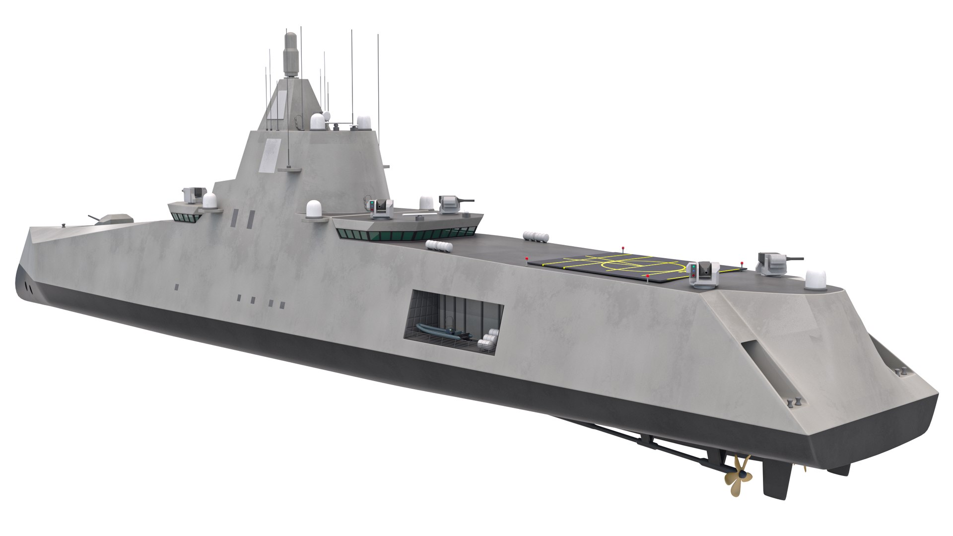 3D Stealth Navy Frigate V2 - TurboSquid 2203172