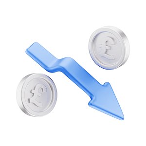 Coin Pound Down Arrow Icon