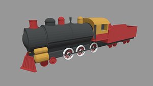 Low Poly Train 02 3D model