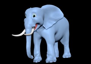3D cartoon elephant