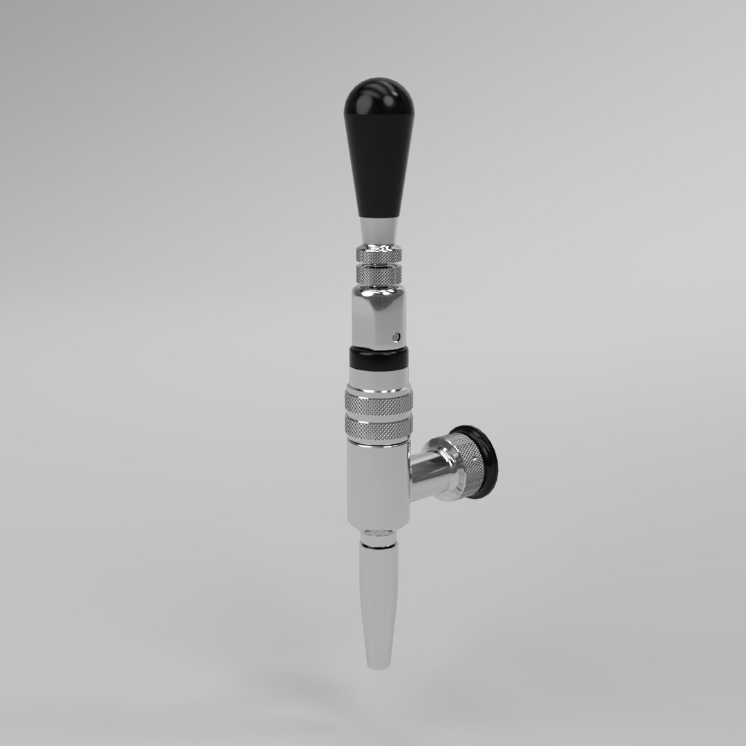Interior Beer Faucet Stainless Steel Model TurboSquid 1274748