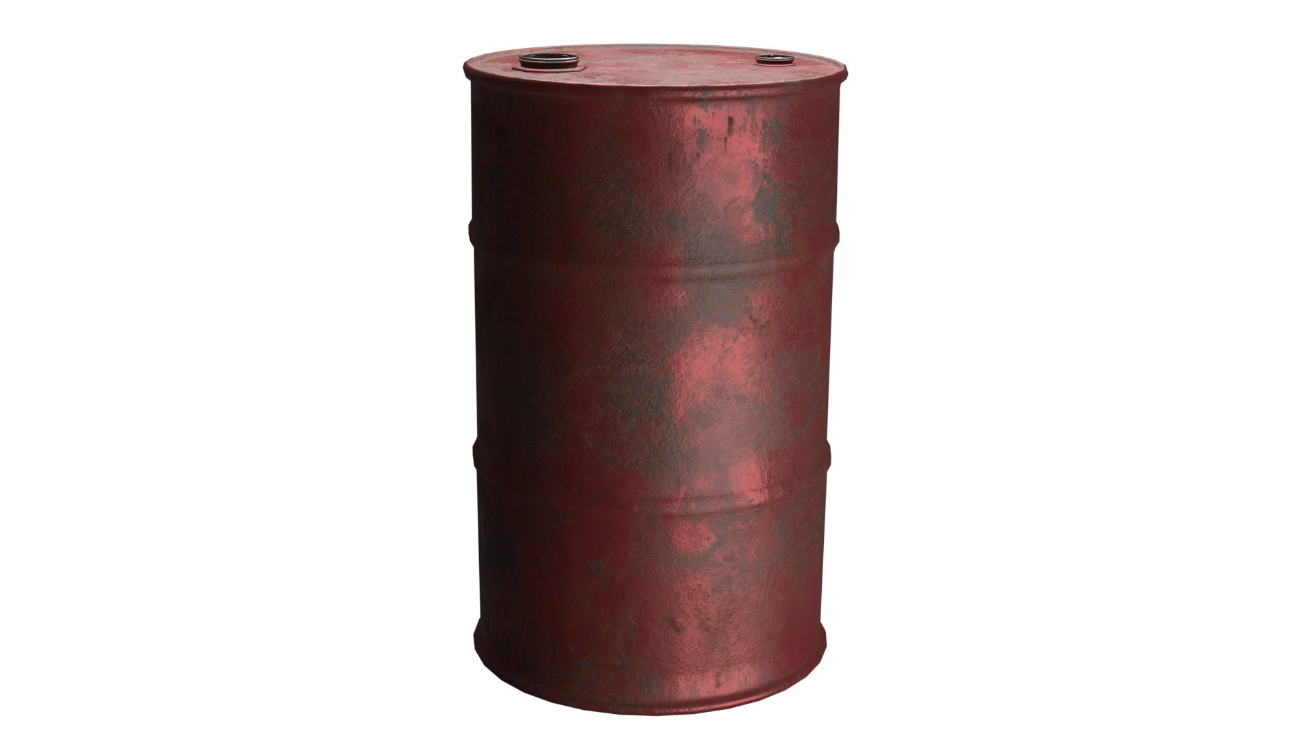 3D Oil Barrel Red Rusty Clean-Logo - TurboSquid 2039226