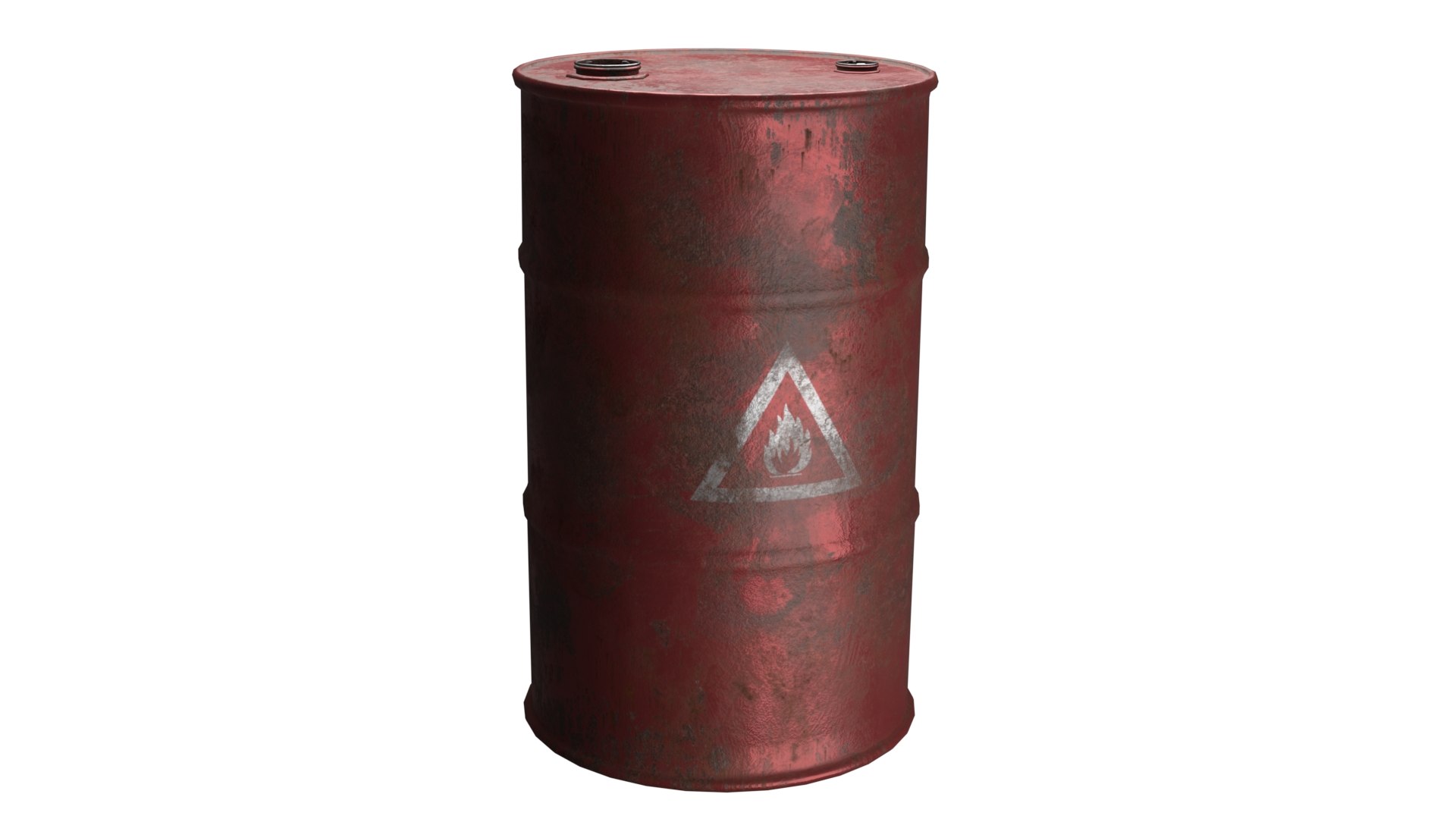 3D Oil Barrel Red Rusty Clean-Logo - TurboSquid 2039226