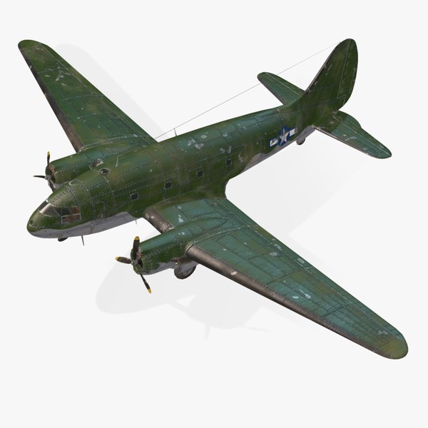 american curtiss c-46 commando 3d max