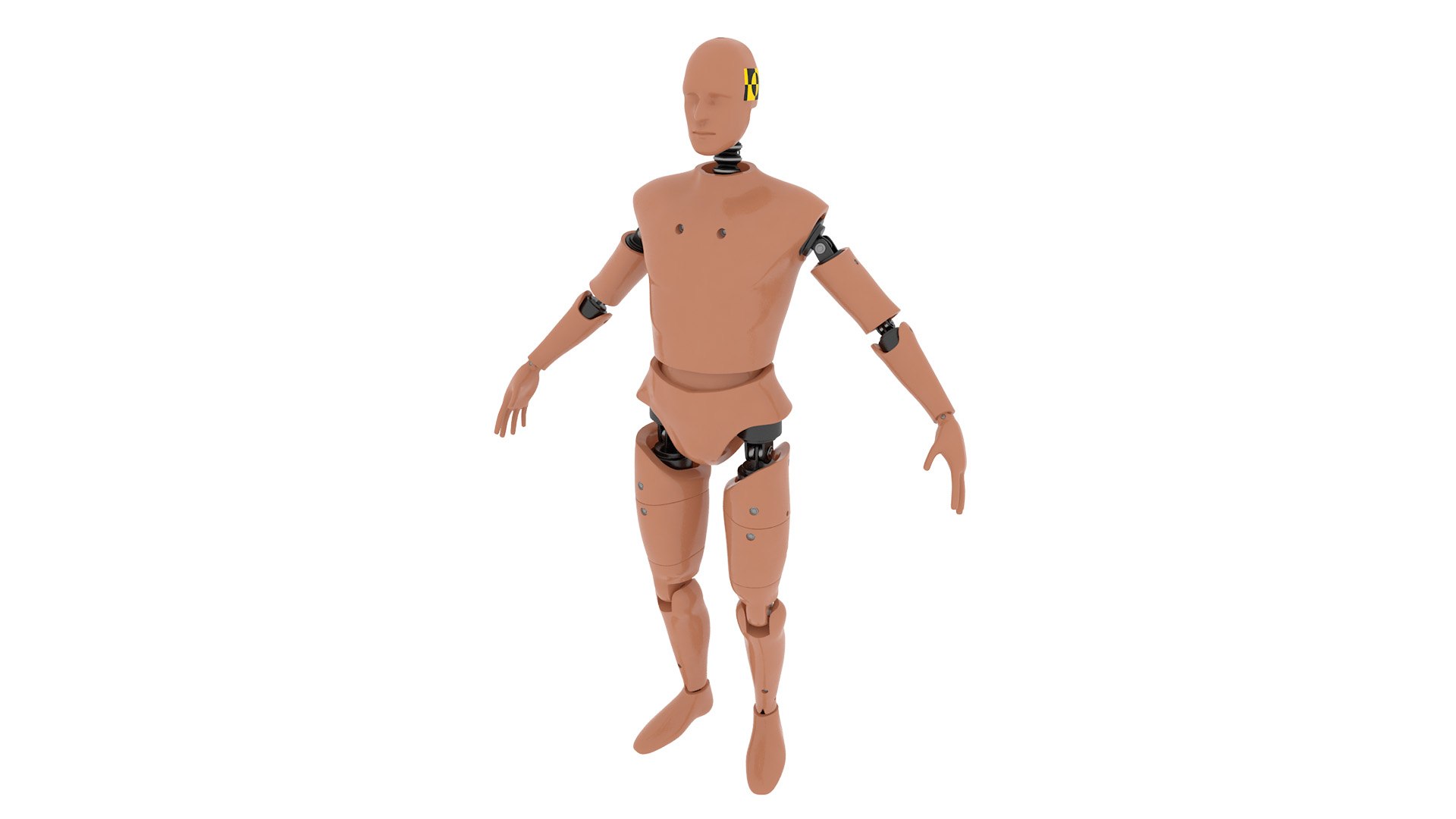 Humanoid Crash Test Dummy 3D model preview
