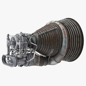 Rocket Engine F-1 with Intricate Piping