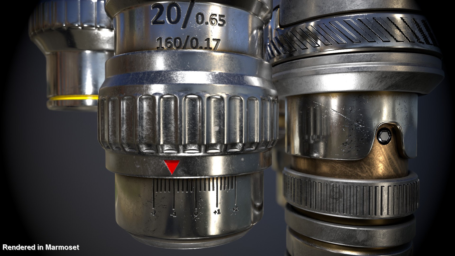 Microscope Objectives 5 Different 3D Model - TurboSquid 1835734