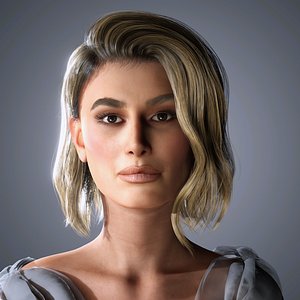 3D Hailey Bieber Character 3D Model Low-poly