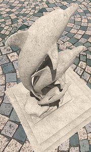 dolphin sculpture obj