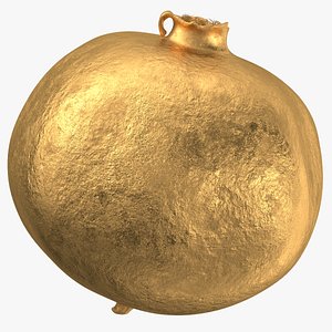 3D model pomegranate 02 gold