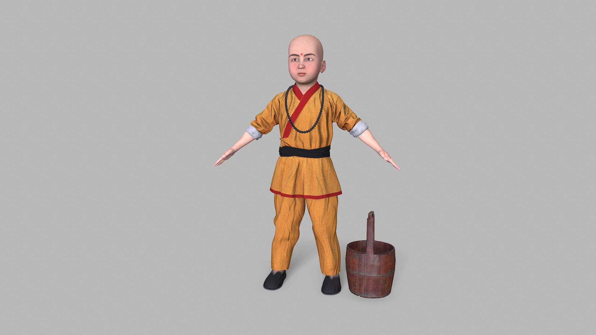 3D модель Дети монахов Шаолиня - TurboSquid 2213930