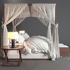 Desert Modern Canopy Bed Ralph Lauren 3D model