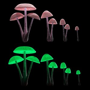 Bioluminescent mushrooms 3D