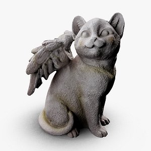 Cat Angel Photorealistic PBR Low-poly