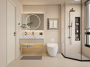 3D model Smart Modern Bathroom Interior 19
