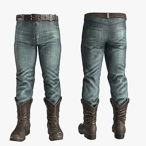 Jeans and Boots Outfit