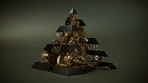 High End Quality Surreal Pyramid Model 3D