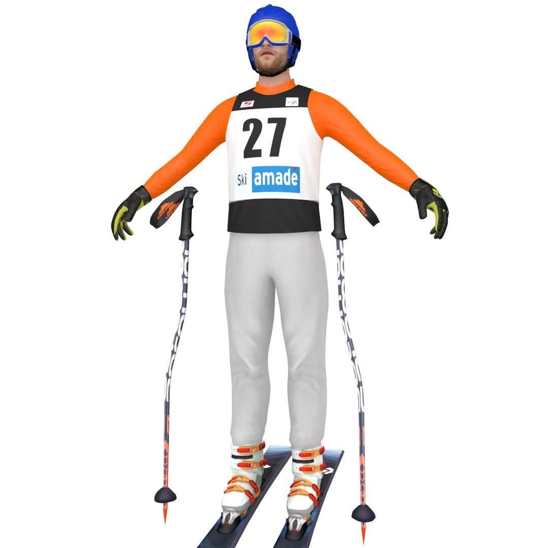 Skier ski model - TurboSquid 1284502