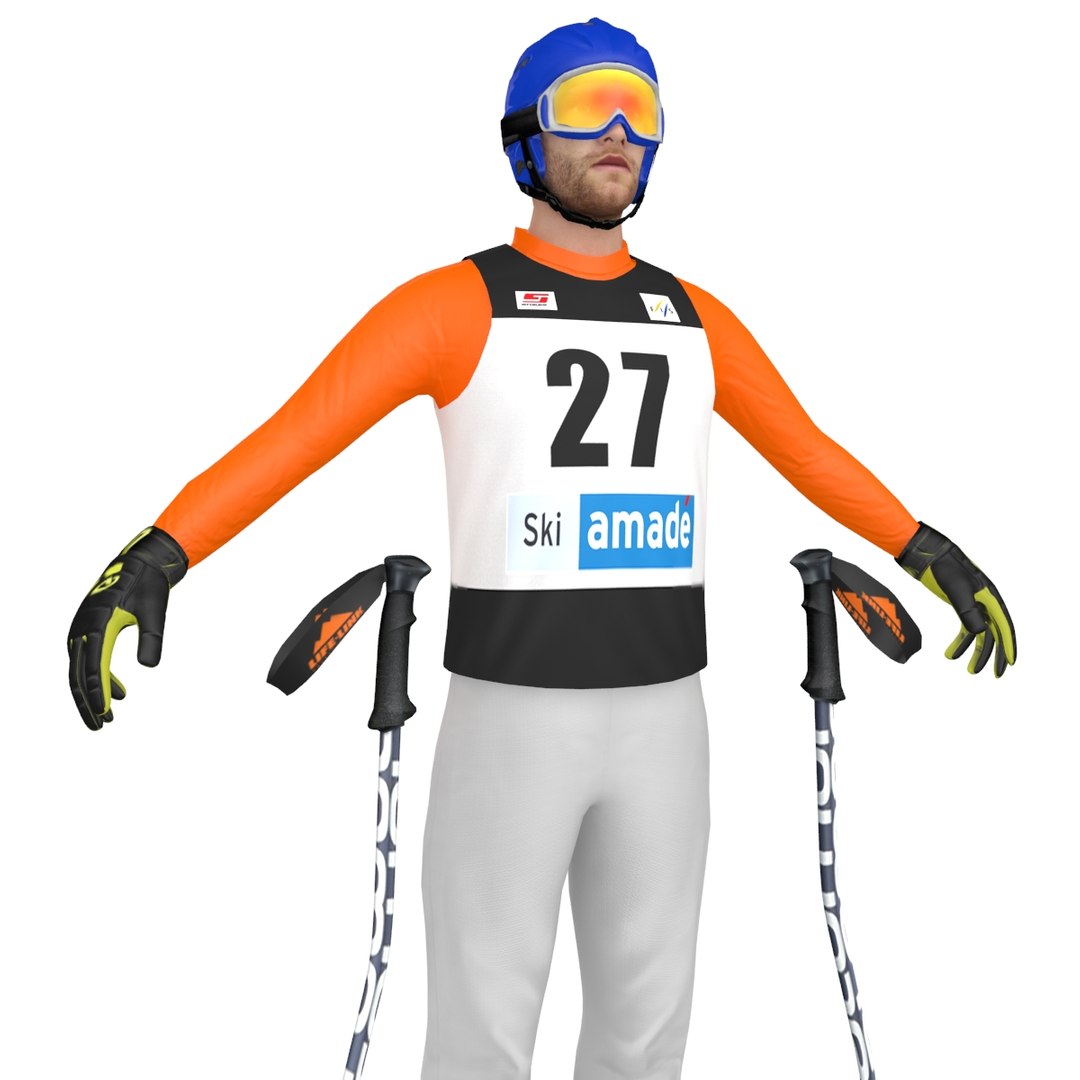 Skier Ski Model - TurboSquid 1284502