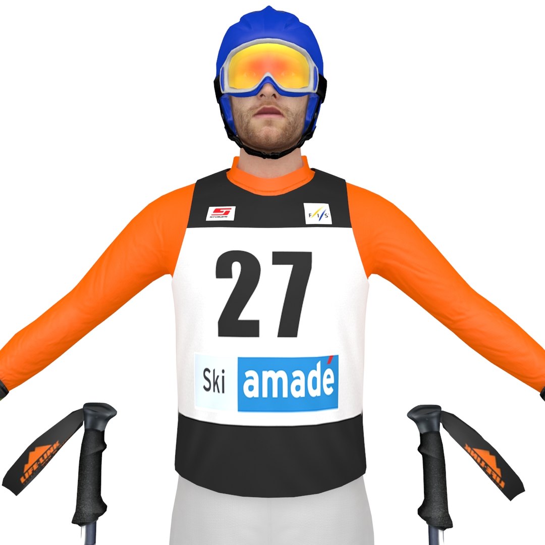 Skier Ski Model - TurboSquid 1284502