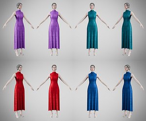 Dress 56 Velvet Colors With Design Collection 1