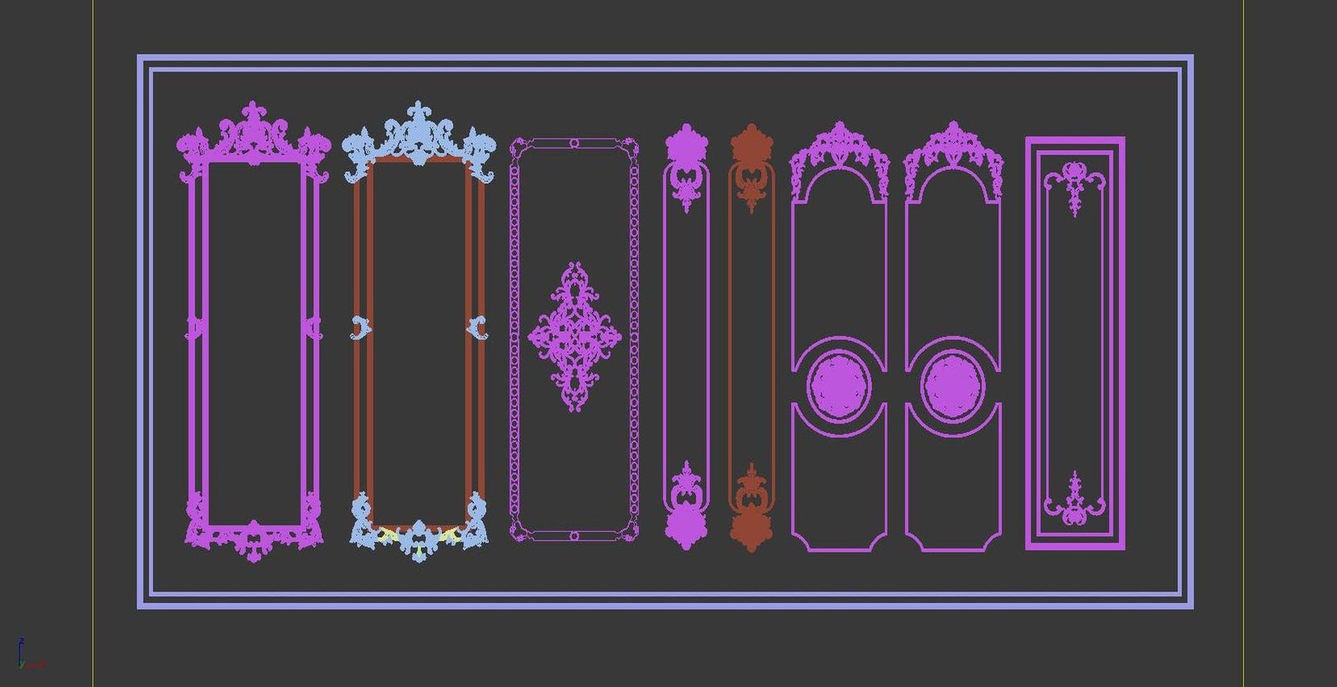 3D Protection Lines of Wall A model - TurboSquid 2126334