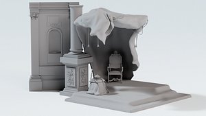 The interior of the Palace of Versailles 3D model