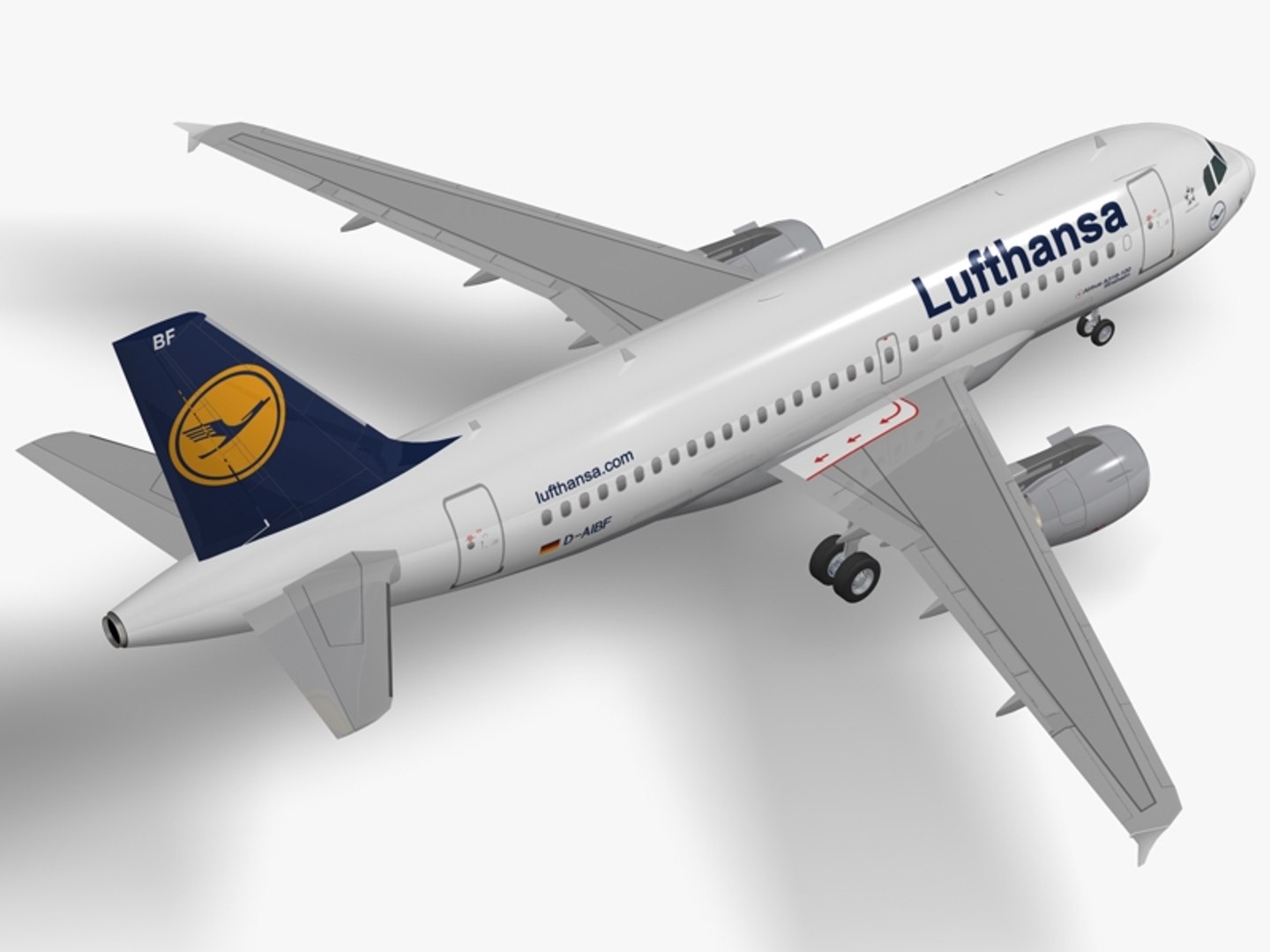Airbus A319 Lufthansa 3d Model