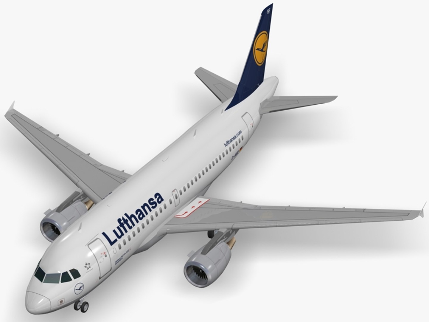 Airbus A319 Lufthansa 3d Model