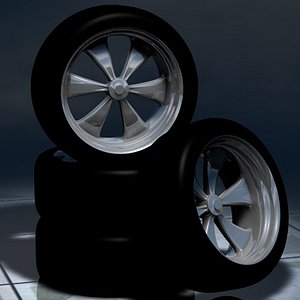 free rims classic muscle 3d model