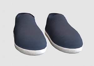 blue simple shoes