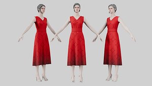 Dress 02 Alabama Crimson model