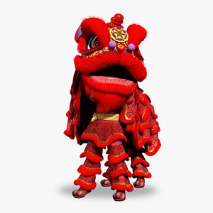 3D model Lion Dance Lunar New Year