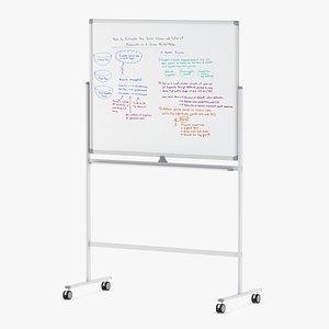 3D white board whiteboard
