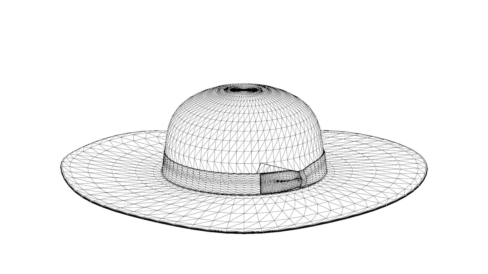 Wide Brim Hat Summer Hat 3D model https://p.turbosquid.com/ts-thumb/fX/kyLFxs/TZ/borsalino_laurabraidedhemp_course_wireframe_25/png/1777230562/1920x1080/fit_q87/d5c9021411b2c27d985ad50b458307d3502a66ee/borsalino_laurabraidedhemp_course_wireframe_25.jpg
