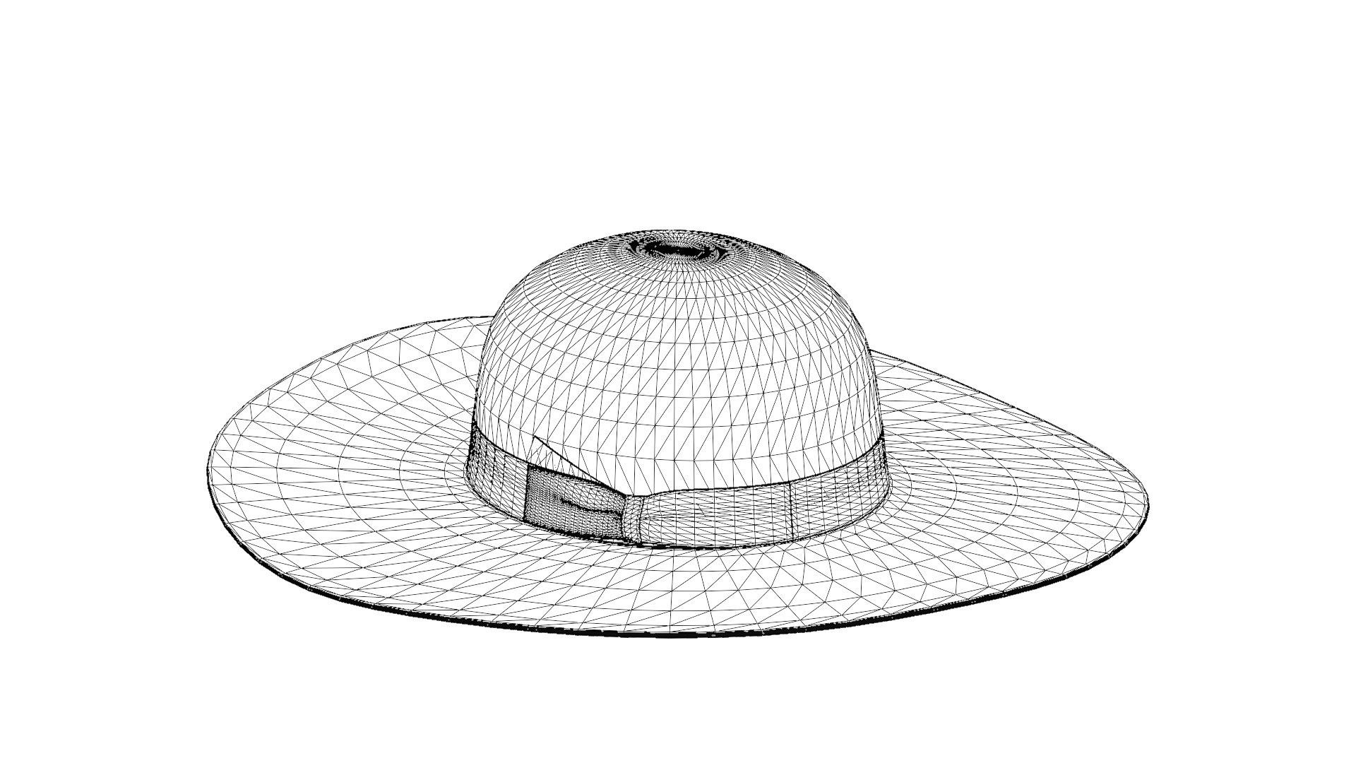 Wide Brim Hat Summer Hat 3D model https://p.turbosquid.com/ts-thumb/fX/kyLFxs/d0/borsalino_laurabraidedhemp_course_wireframe_27/png/1777230569/1920x1080/fit_q87/7da535654d1a3d14b10e153c12c381fbb279f6a1/borsalino_laurabraidedhemp_course_wireframe_27.jpg