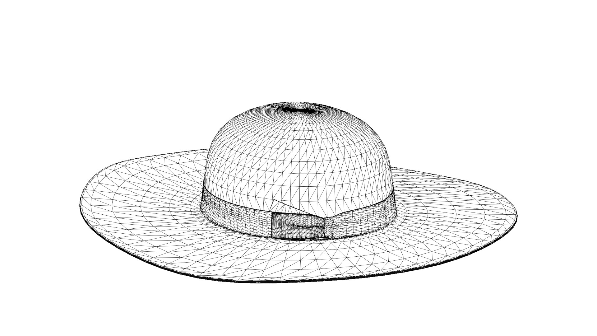 Wide Brim Hat Summer Hat 3D model https://p.turbosquid.com/ts-thumb/fX/kyLFxs/fw/borsalino_laurabraidedhemp_course_wireframe_26/png/1777230567/1920x1080/fit_q87/65b2aa363cf31783b8dfe00f7063b5fc1d140c81/borsalino_laurabraidedhemp_course_wireframe_26.jpg