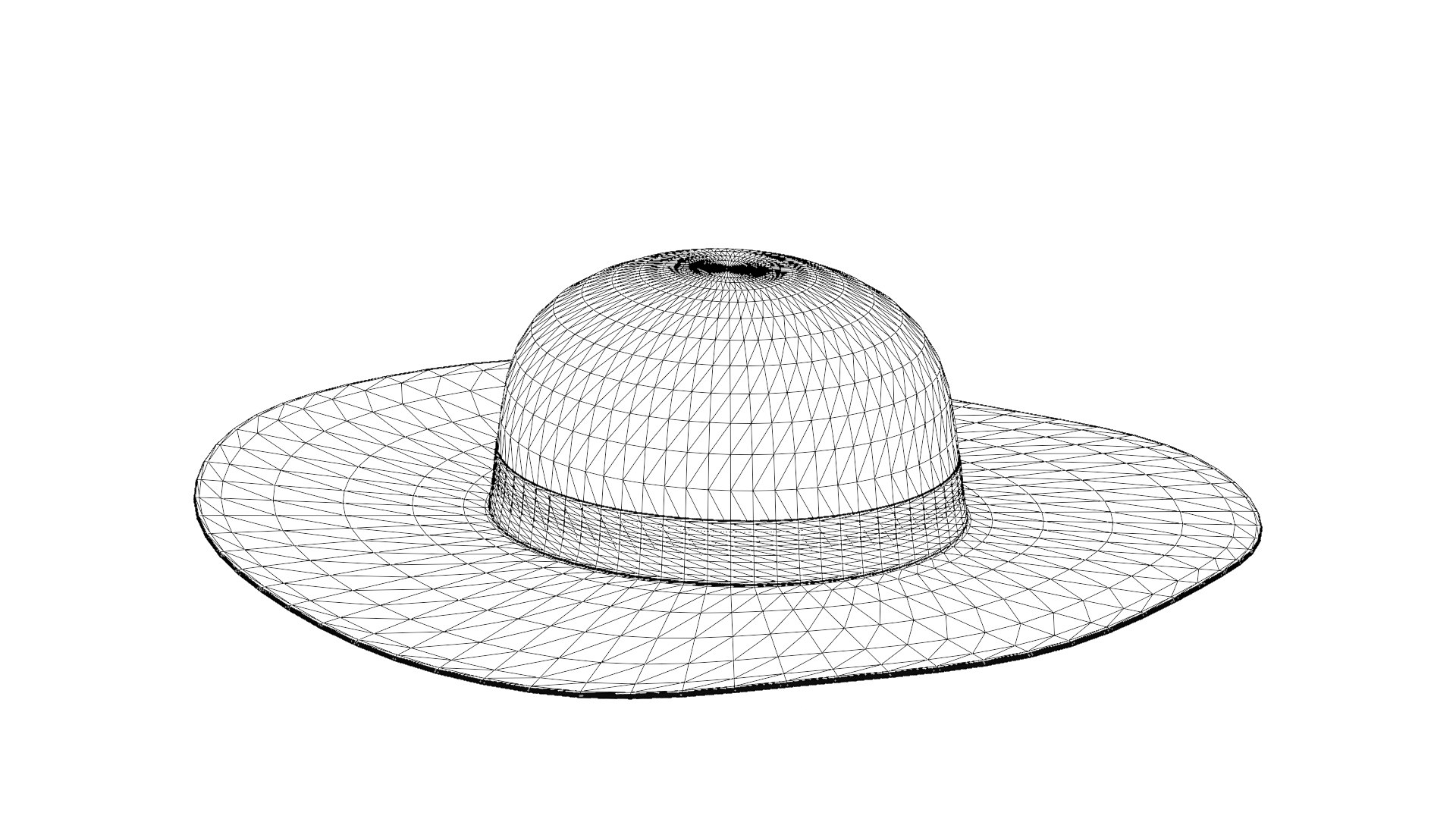 Wide Brim Hat Summer Hat 3D model https://p.turbosquid.com/ts-thumb/fX/kyLFxs/sJ/borsalino_laurabraidedhemp_course_wireframe_32/png/1777230586/1920x1080/fit_q87/996556ac4d44b85fead01a48ae32b00443698a5a/borsalino_laurabraidedhemp_course_wireframe_32.jpg