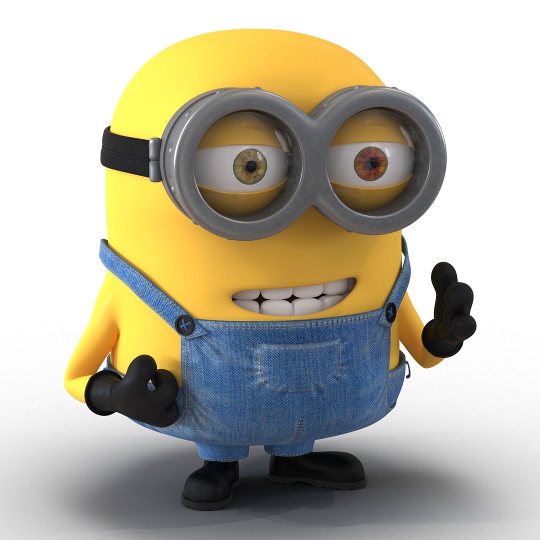 3d Short Eyed Minion Rigged