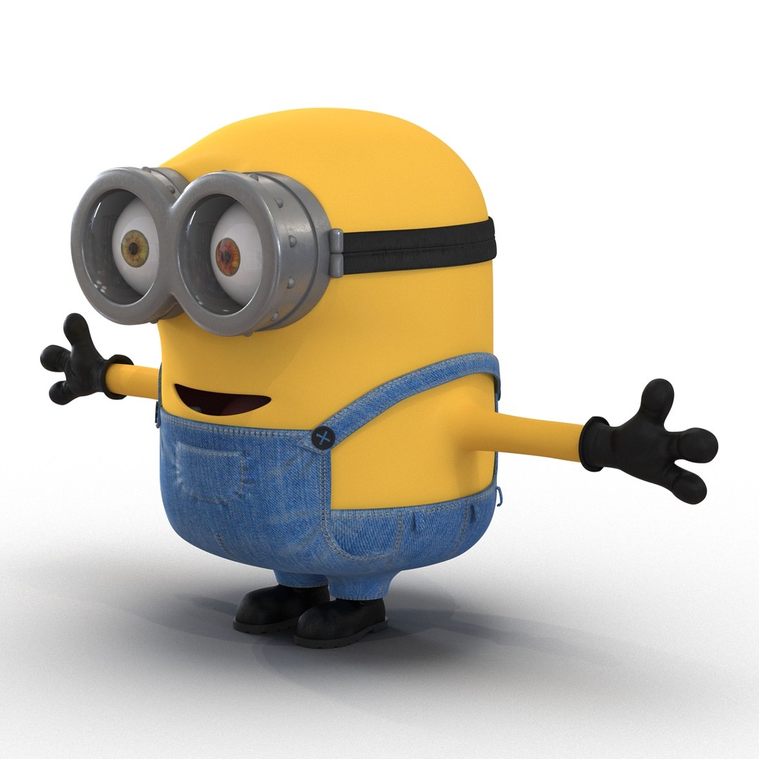 3d short eyed minion rigged