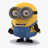 Short Two Eyed Minion Rigged